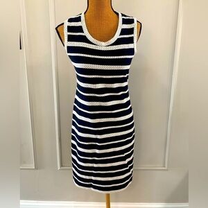NWT Max Studio Navy and Ivory Rope‎ Dress